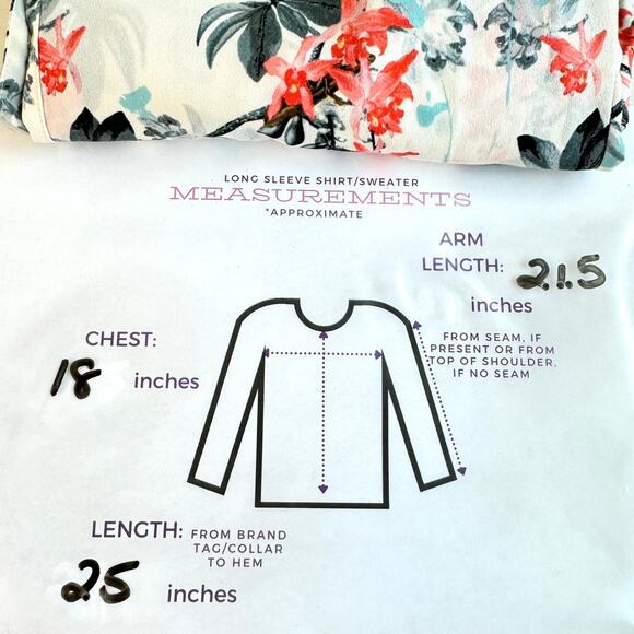 Talbots Women's Nantucket Size P Tropical Floral Button Front Blouse Coral - Picture 6 of 6